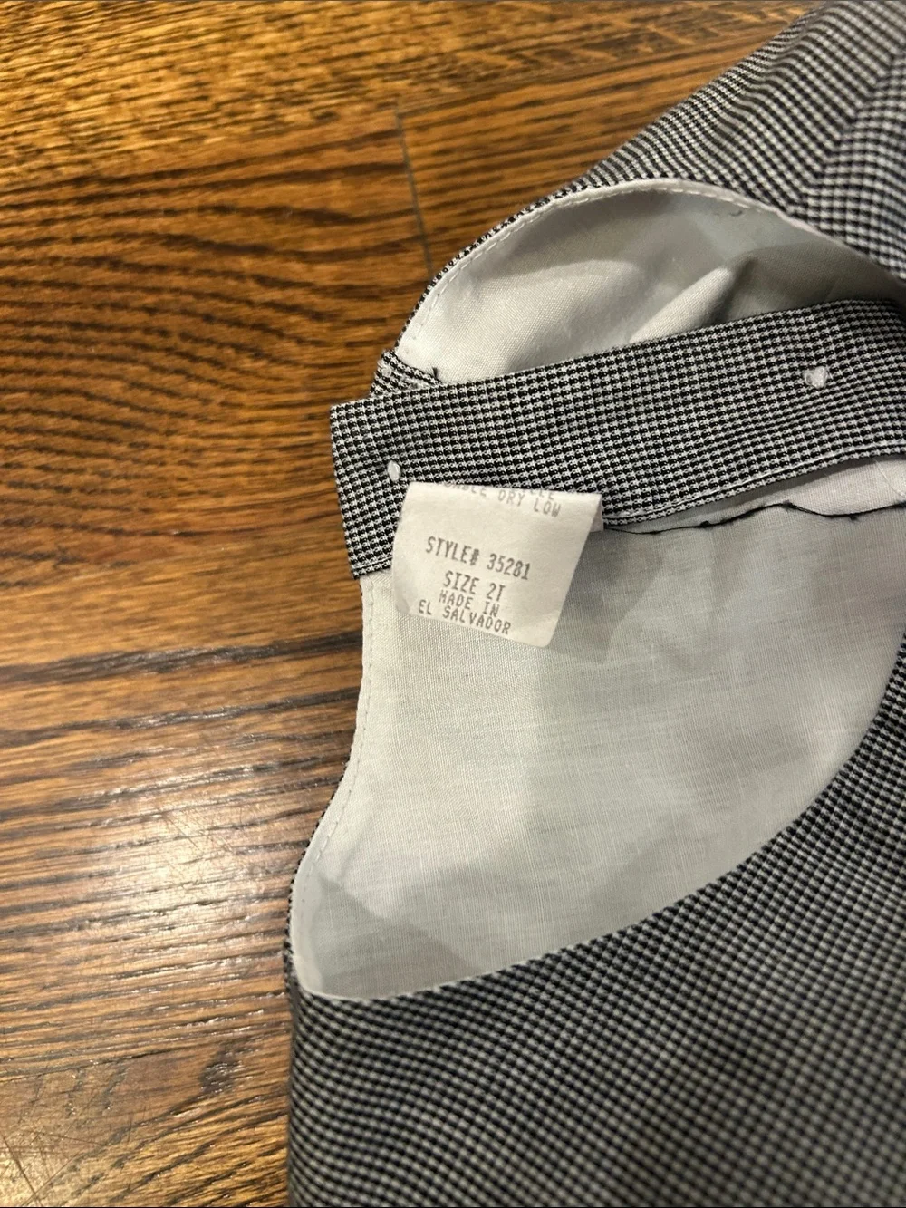 Smocked Grey Girls' Dress with Scottie Dog Detail